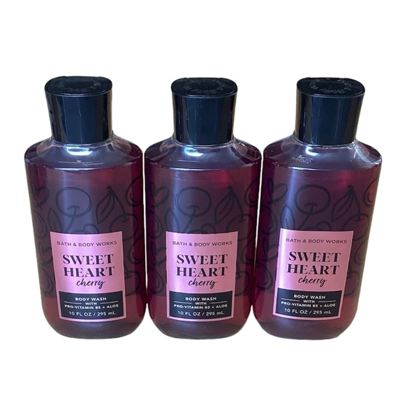 Bath & Body Works Other - 3 SWEET HEART CHERRY BODY WASH / SHOWER GEL Bath & Body Works New